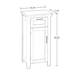 Kirklands Home Single Drawer Cabinet White