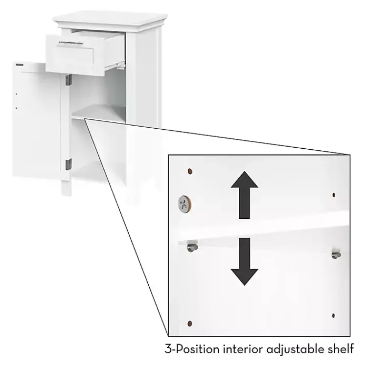 Kirklands Home Single Drawer Cabinet White