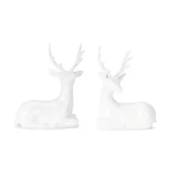 Christmas Decorations>Kirklands Home Sitting Reindeer Statues, Set of 12 White