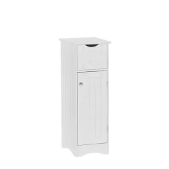 Kirklands Home Slim Single Door Cabinet with Drawer White Online
