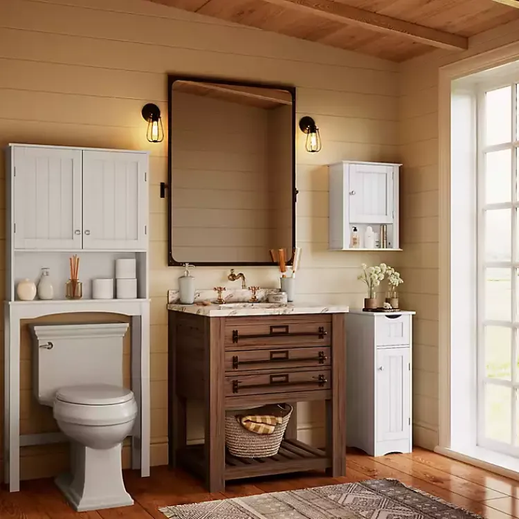 Kirklands Home Slim Single Door Cabinet with Drawer White Online