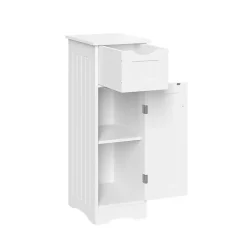 Kirklands Home Slim Single Door Cabinet with Drawer White Online