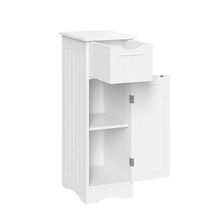 Kirklands Home Slim Single Door Cabinet with Drawer White Online
