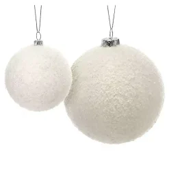 Christmas Ornaments>Kirklands Home Snowball Tree Ornaments, Set of 6 White
