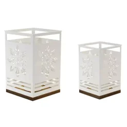 Christmas Decorations>Kirklands Home Snowflake Cutout Candle Holders, Set of 2 White