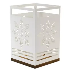 Christmas Decorations>Kirklands Home Snowflake Cutout Candle Holders, Set of 2 White