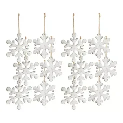 Christmas Ornaments>Kirklands Home Snowflake 12-pc. Christmas Ornament Set White