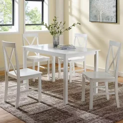 Kirklands Home White Solid Wood 5-pc. Dining Set New