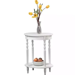 Kirklands Home Spindle Legs Oval Accent Table White Sale