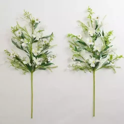 Stems & Bouquets>Kirklands Home Spring Flower Stems, Set of 2 White