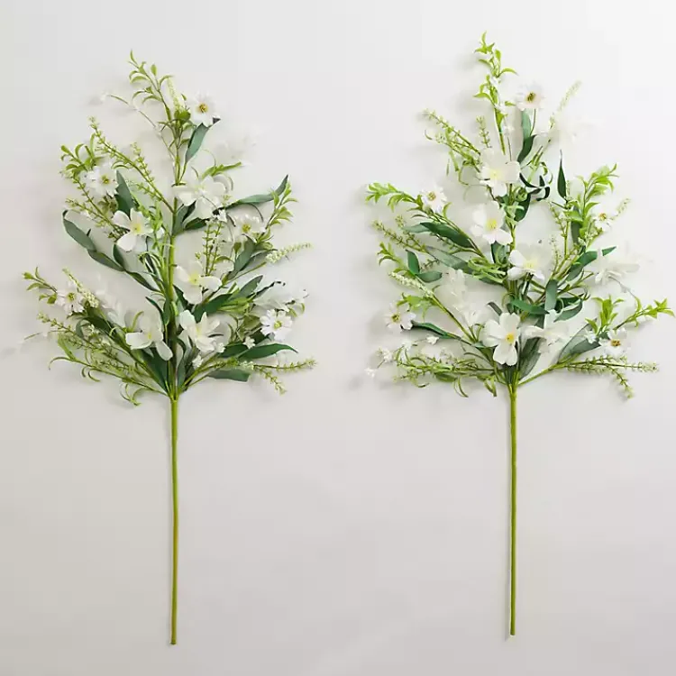 Stems & Bouquets>Kirklands Home Spring Flower Stems, Set of 2 White