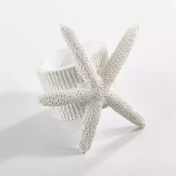Kirklands Home White Starfish Napkin Rings, Set of 4 Outlet