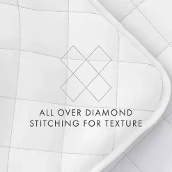 Kirklands Home Stitched Diamond 2-pc. Twin Quilt Set White