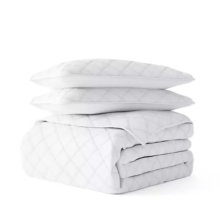 Kirklands Home Stitched Diamond 3-pc. King Quilt Set White Best