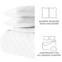 Kirklands Home Stitched Diamond 3-pc. King Quilt Set White Best