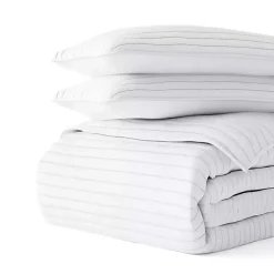 Kirklands Home Stitched Stripes 3-pc. King Quilt Set White Hot
