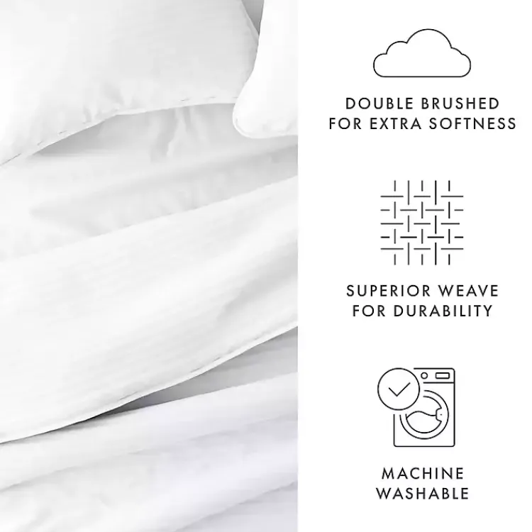 Kirklands Home Stitched Stripes 3-pc. King Quilt Set White Hot