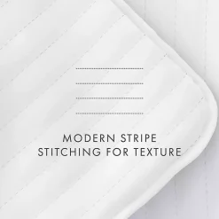 Kirklands Home Stitched Stripes 3-pc. King Quilt Set White Hot
