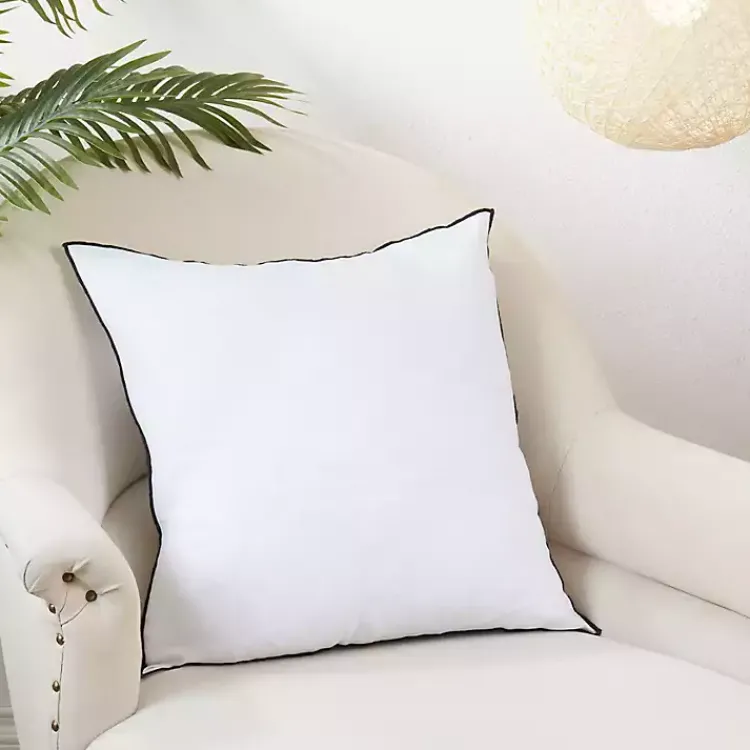 Pillows>Kirklands Home Stonewashed Stitched Edge Pillow White