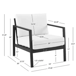 Kirklands Home White Sunbrella Cushions Holland Outdoor Chair Sale