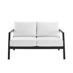 Kirklands Home White Sunbrella Cushions Holland Outdoor Loveseat Best