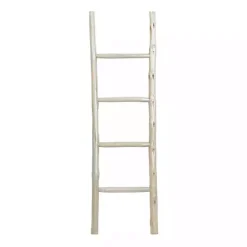 Decorative Accents>Kirklands Home Teak Wood Leaning Ladder White