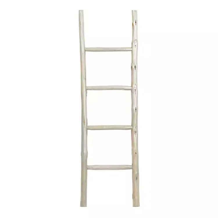 Decorative Accents>Kirklands Home Teak Wood Leaning Ladder White