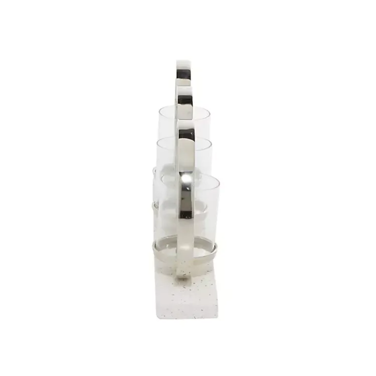 Candle Holders>Kirklands Home White Terrazzo Candle Holder Runner