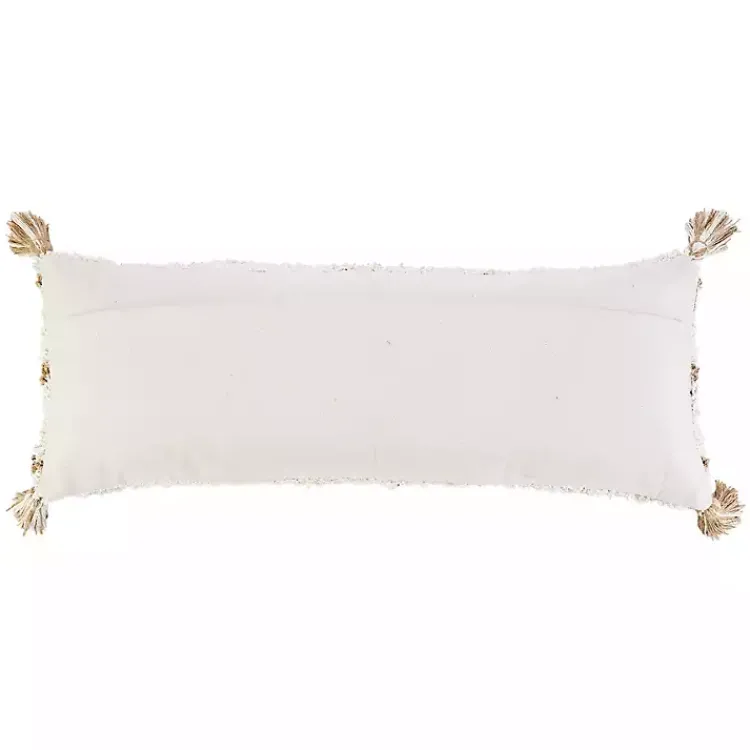 Pillows>Kirklands Home White Textured Diamond Lumbar Pillow