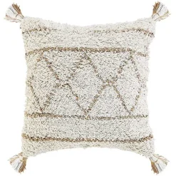 Pillows>Kirklands Home White Textured Diamond Throw Pillow