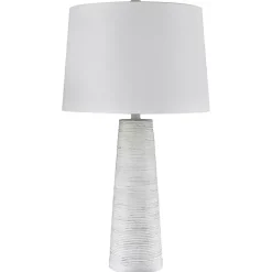 Kirklands Home Textured Taper Table Lamp White Hot