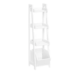 Kirklands Home 4-Tier Small Ladder Shelf White Online