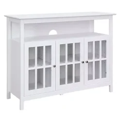 Kirklands Home Tiered Deluxe Cali Media Cabinet White Best