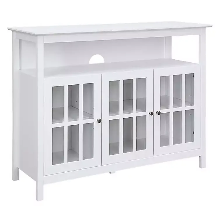 Kirklands Home Tiered Deluxe Cali Media Cabinet White Best