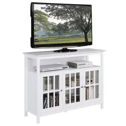 Kirklands Home Tiered Deluxe Cali Media Cabinet White Best