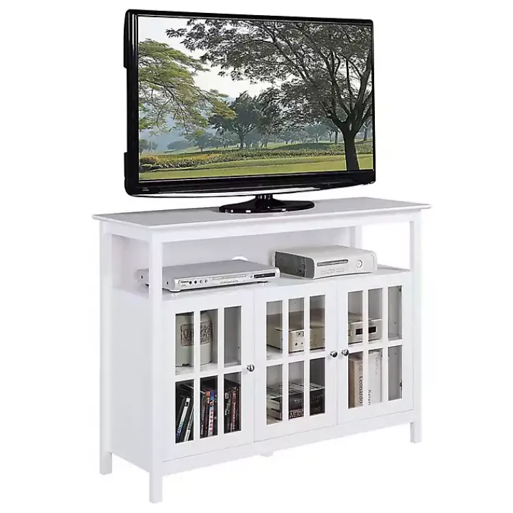 Kirklands Home Tiered Deluxe Cali Media Cabinet White Best