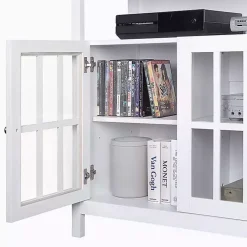 Kirklands Home Tiered Deluxe Cali Media Cabinet White Best