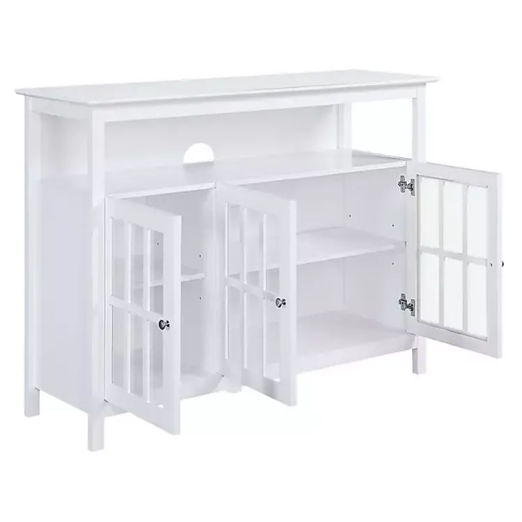 Kirklands Home Tiered Deluxe Cali Media Cabinet White Best