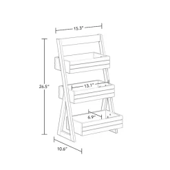 Kirklands Home Tiered 3-Shelf Bathroom Shelves White Outlet