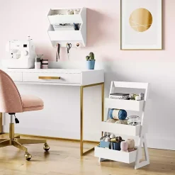 Kirklands Home Tiered 3-Shelf Bathroom Shelves White Outlet