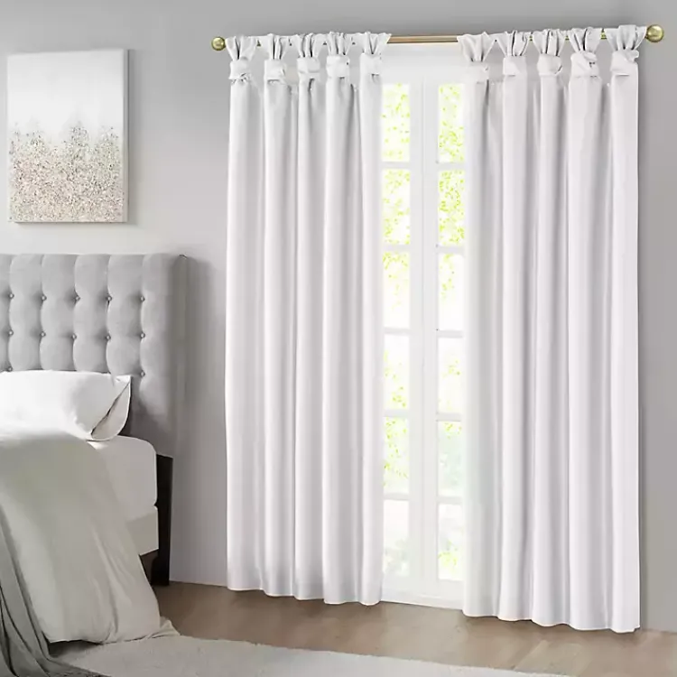 Kirklands Home Total Blackout Curtain Panel, 95 in. White Best