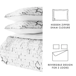 Kirklands Home White Trellis Reversible 3-pc. Queen Quilt Set Discount