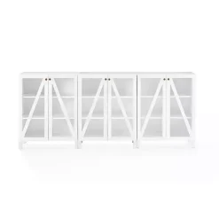Kirklands Home Triangle 6-Door Wood Media Cabinet White Discount