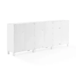 Kirklands Home Triangle 6-Door Wood Media Cabinet White Discount