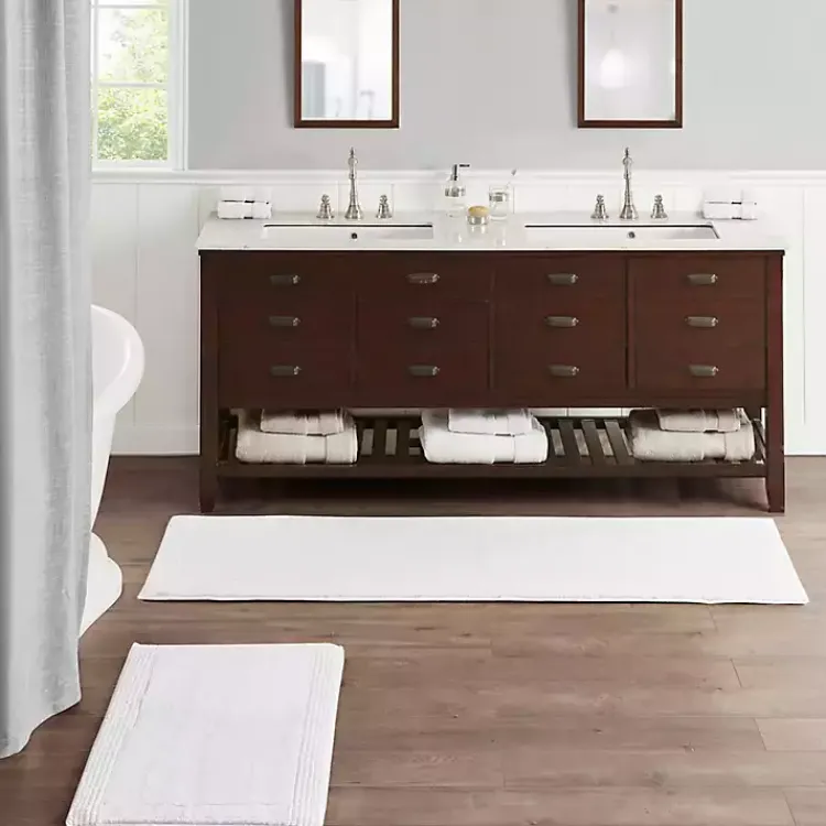 Kirklands Home Tufted Reversible Bath Runner White Best