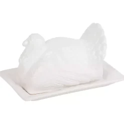 Fall>Kirklands Home Turkey Harvest Butter Dish White