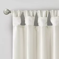 Kirklands Home Twist Top Curtain Panel, 108 in. White Outlet