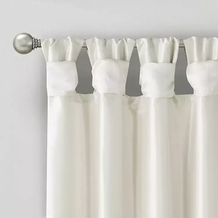 Kirklands Home Twist Top Curtain Panel, 120 in. White Outlet