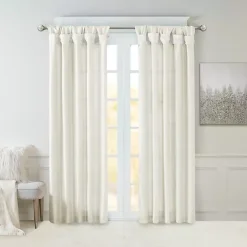 Kirklands Home Twist Top Curtain Panel, 84 in. White Discount