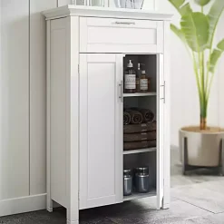 Kirklands Home Two-Door Top Shelf Cabinet White Outlet